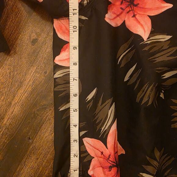 Kanu Surf Swim Trunks Mens 3X Big Tall Black Pink Floral Board Shorts NWT - Picture 6 of 7